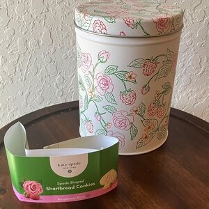 Kate Spade: Pink & Green Floral Shortbread Tin